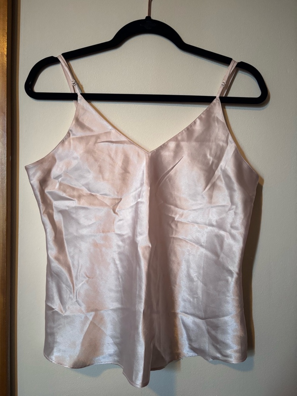 Satin Blush Pink V-Neck Camisole